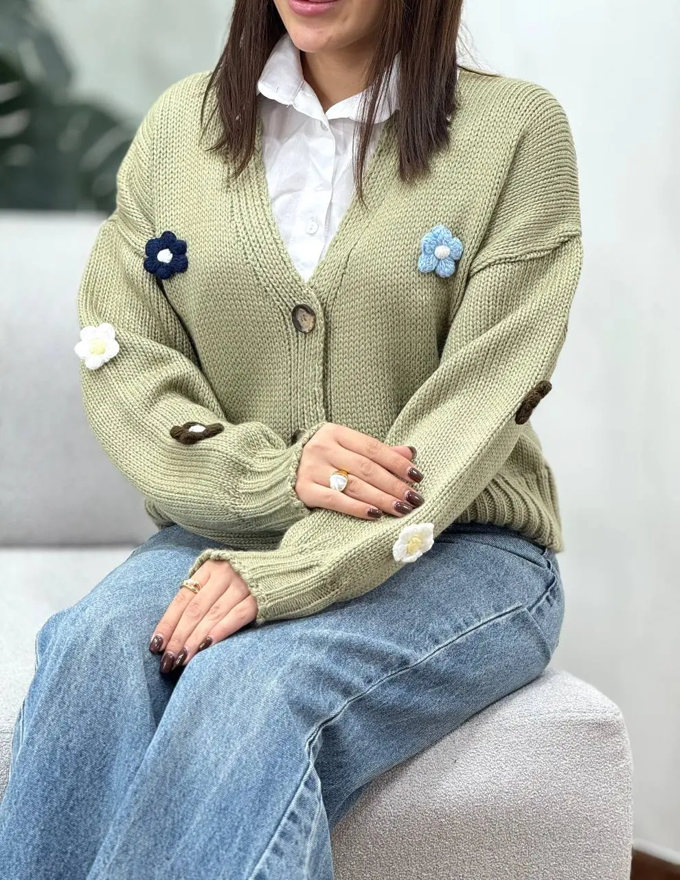 بافت جلو دکمه ترک نازگل 1